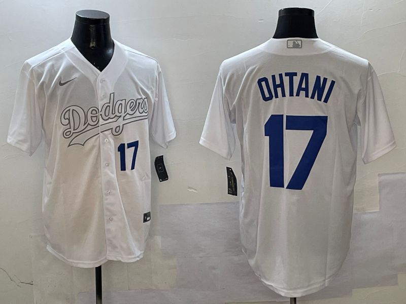Men Los Angeles Dodgers #17 Ohtani White Fashion Edition Game 2025 Nike MLB Jersey style 10->los angeles dodgers->MLB Jersey